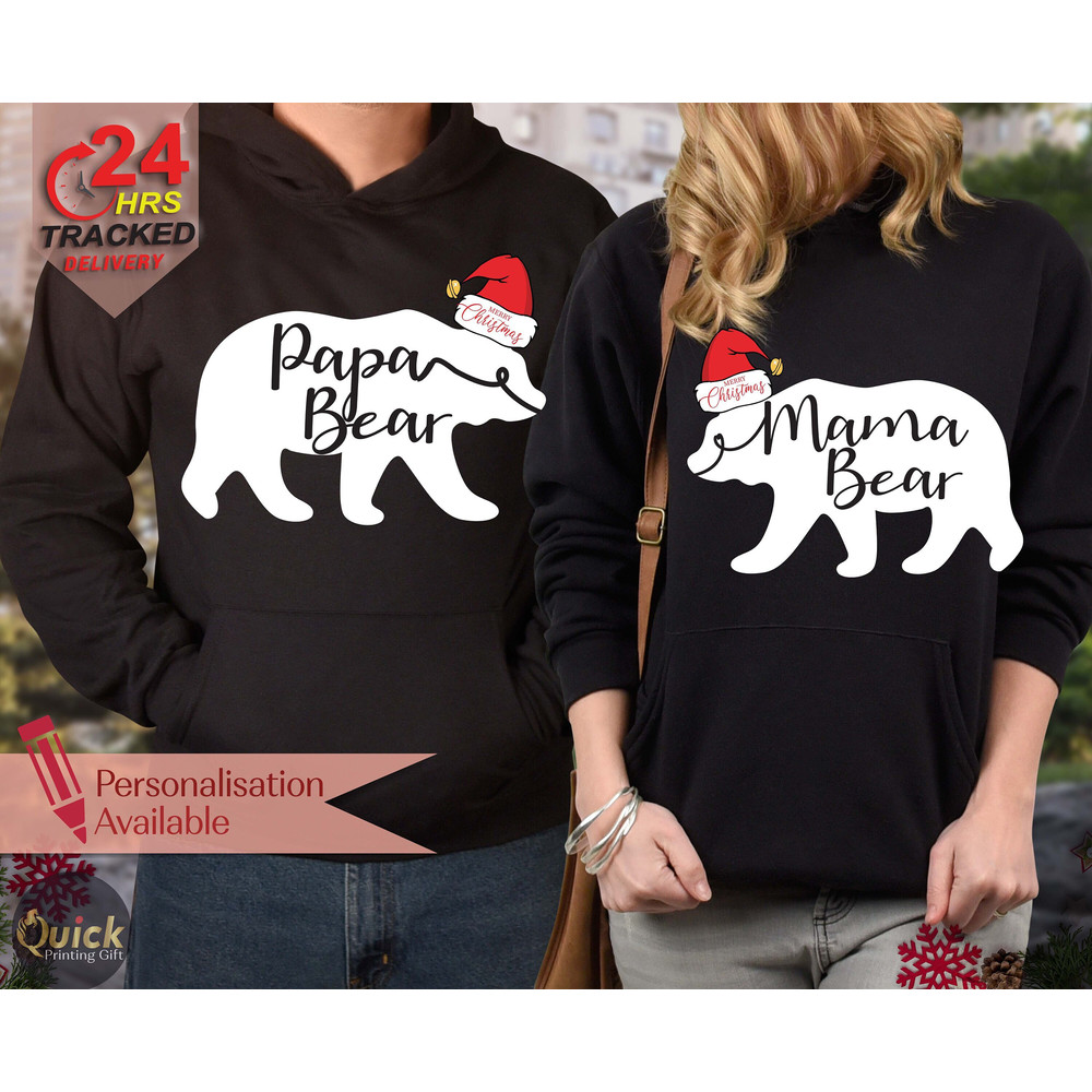 Mama Bear Hoodie, bear hoodie woman, Christmas Hoodies for Men Women, mama bear sweatshirt, Matching Christmas Outfit, new parents gift,.jpg