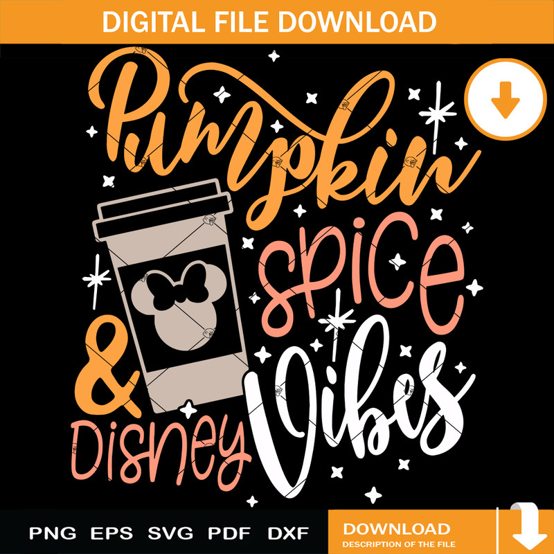 Pumpkin Spice Vibes Svg, Pumpkin Mouse Svg, Mouse Ears.jpg