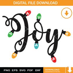 string lights svg, joy christmas svg, christmas lights svg