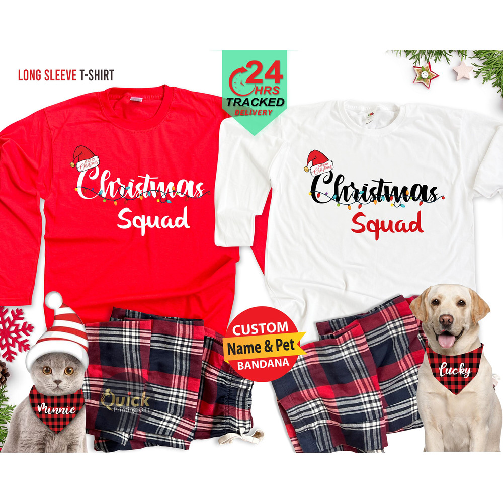 Matching Christmas Shirts, Christmas Squad Long Sleeve Shirts for Women Men, Christmas Family Shirts, Holiday Pajamas, Christmas Gift Cousin.jpg