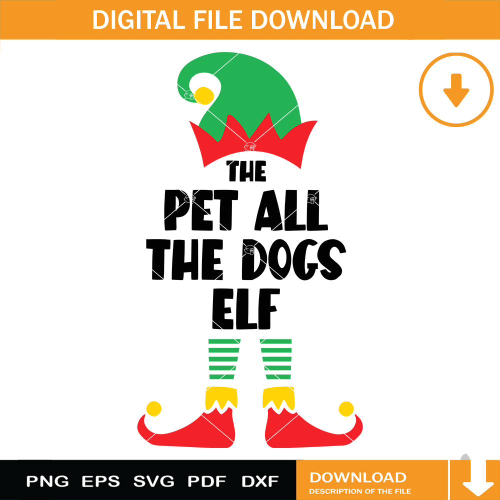 The Pet All The Dogs Elf Svg, Dog Elf Svg, Christmas Tree.jpg