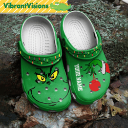 personalized christmas gift the grinch classic clogs shoes, clogs shoes for men women and kid, funny clogs crocs, christ