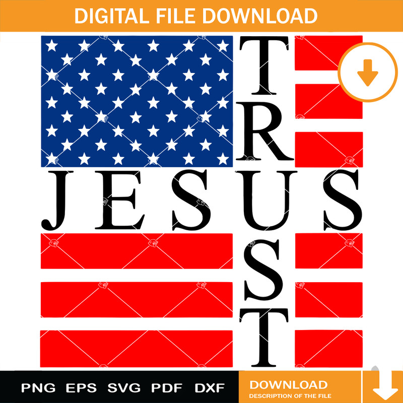 Trust Jesus Svg, God Bless America Svg, Christian Svg.jpg