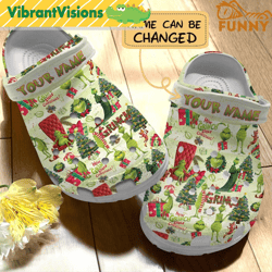 personalized green christmas crocs classic clog shoes, clogs shoes for men women and kid, funny clogs crocs, christmas g