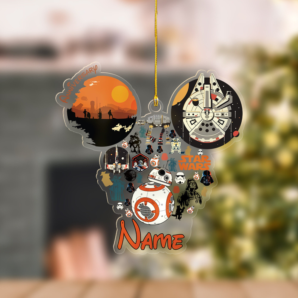 Personalized Star War Christmas Ornament, Darth Vader Ornament, Yoda Ornament, BB -8 Ornament, Stormtrooper Ornament, Acrylic Ornament..jpg