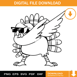 dabbing turkey svg, turkey svg, thanksgiving day svg