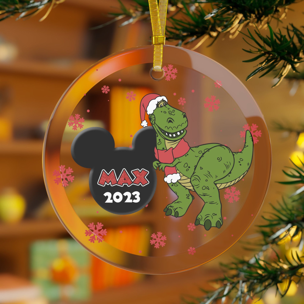 Personalized Toy Story Glass Ornament, Toy Story Christmas Glass Ornaments, Toy Story Gift, Toy Story Decor.jpg