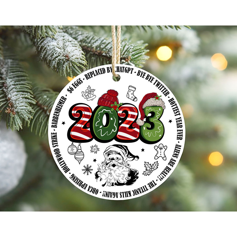 2023 Christmas Ornament, Major Events Ornament, Year to Remember Ornament, Funny 2023 Commemorative Ornament, Santa Christmas Decor.jpg