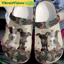 greyhound boho dog crocs shoes