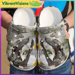 greyhound daisy crocs clog shoes