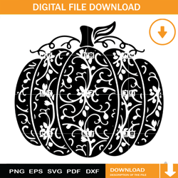 Halloween Pumpkin Mandala SVG, Mandala SVG, Pumpkin SVG
