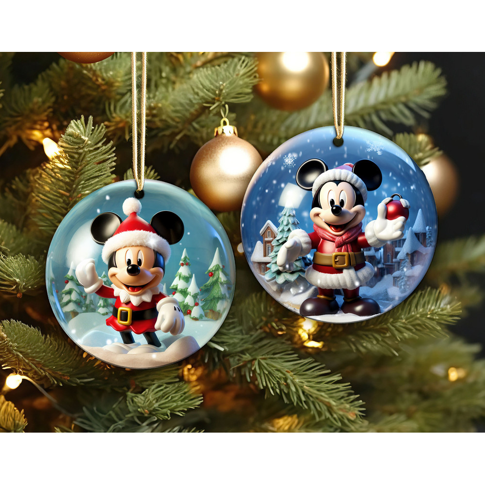 3D Mickey Snow Globe Christmas Ornaments, Disney Ceramic Ornament, Christmas Tree Decor, Christmas Gift.jpg