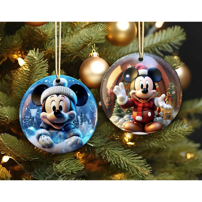 3D Mickey Snow Globe Christmas Ornaments, Disney Ceramic Ornament, Christmas Tree Ornament, Christmas Decoration.jpg