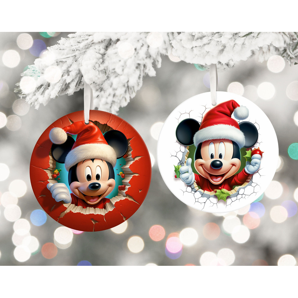 3D Winter Mickey Break Through Ornament, Disney Christmas Ornament, Christmas Decoration, Christmas Gift.jpg
