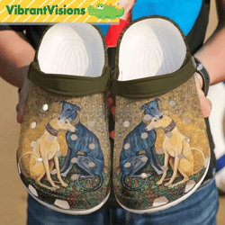 greyhound friends valentines day gift dog crocs