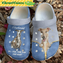 greyhound love jean dog crocs shoes