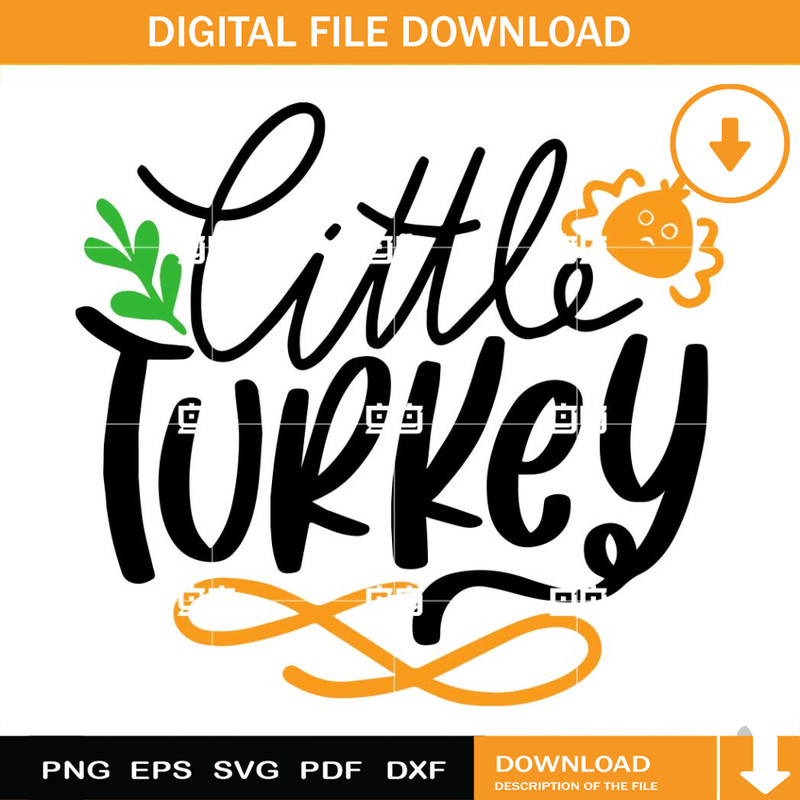Little Turkey SVG, Thanksgiving SVG, Turkey SVG.jpg