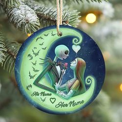 best couple jack and sally christmas ornament spooky mr and mrs ceramic ornament