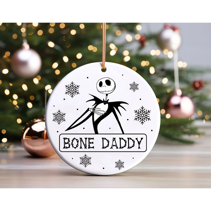 Bone Daddy Nightmare Before Christmas Ceramic Ornament, Halloween Jack Skellington Disney Ornament, Christmas Tree Decor.jpg