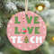 Candy Cane Live Love Teach Christmas Ornament, Personalized Teacher Christmas Gift, Classroom Decor, Thank You Teacher Gift.jpg