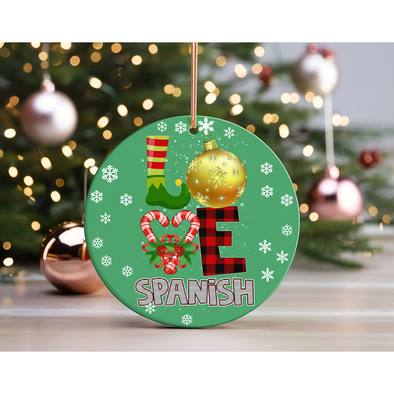 Christmas Love Spanish Santa Elf Candy Ornament, Bilingual Teacher Ugly Christmas Gift, Maestra Bilingue Ornament Classroom Decor.jpg