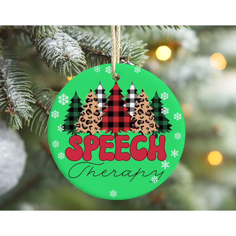 Christmas Speech Therapy Ornament, Christmas Tree Decore, Speechie Ornament, Dual Language, Sped Teacher Gift.jpg
