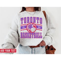 vintage toronto basketball sweatshirt \ t-shirt, toronto raptor sweater, raptors t-shirt, vintage basketball fan, retro