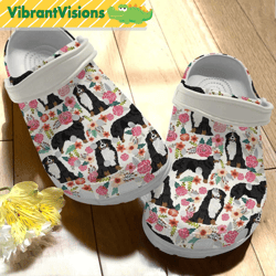 personalized dog flower bernese mountain crocs