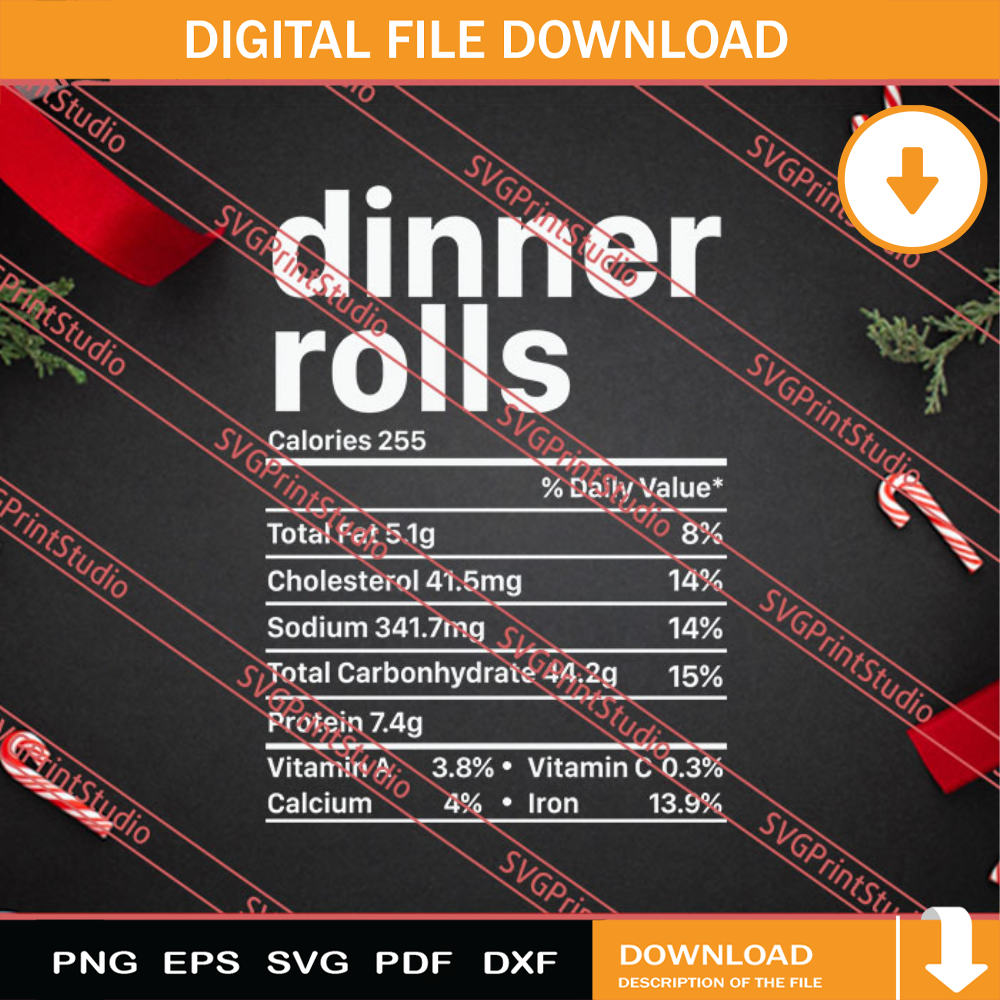 Dinner Rolls Thanksgiving SVG PNG EPS DXF Silhouette Cut Files.jpg
