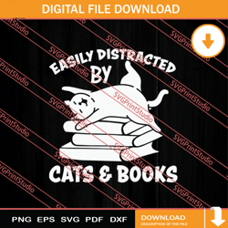 easily distracted by cats svg, cat