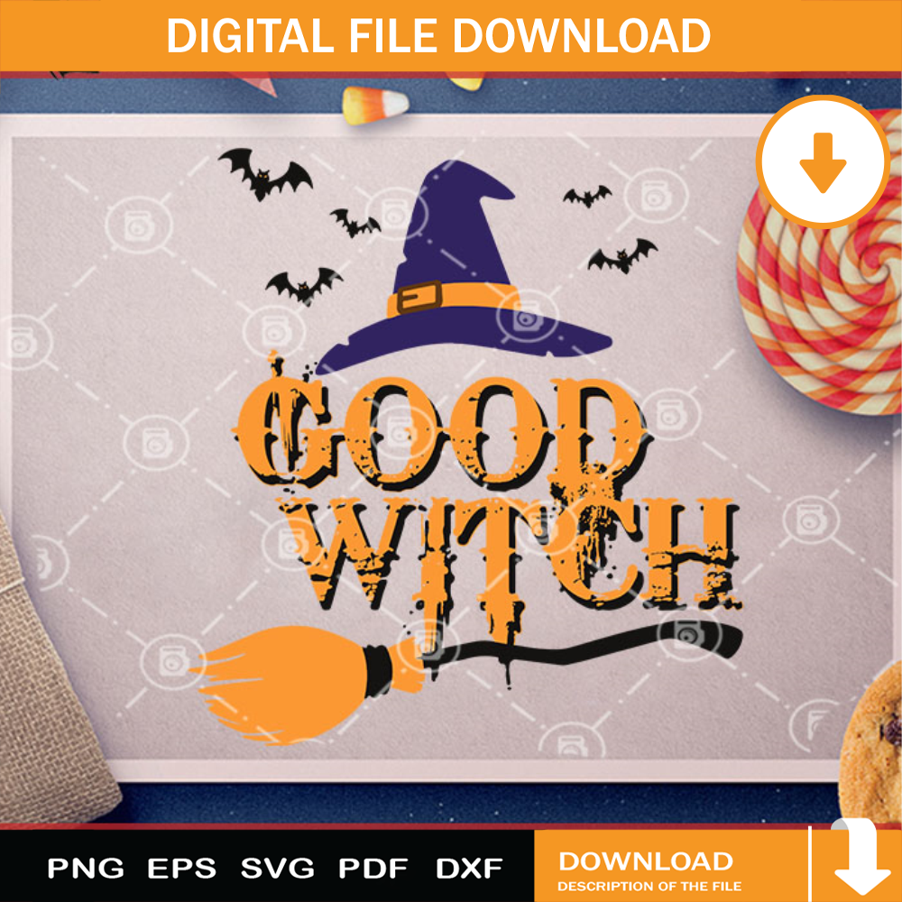 Good witch SVG, Halloween SVG, Witch SVG, Cricut Digital Download, Instant Download.jpg