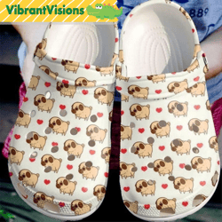 pug cutie pattern dog in crocs