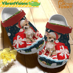 santa chihuahua christmas crocs