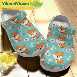 shiba inu dog cartoon crocs slippers
