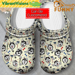 siberian husky crocs classic clog