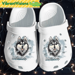 siberian husky dog winter crocs