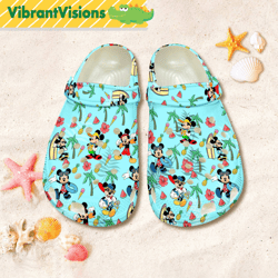 mickey summer vacation mickey hibiscus tropical shoes mickey mouse summer sandal shoe mickey beach clog shoes