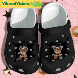yorkshire terrier wall broken dog crocs
