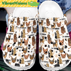 yorkshire terrier pattern crocs