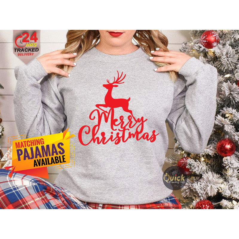 Christmas Reindeer Sweater, Christmas Jumper for Women Men, Holiday Christmas Sweatshirt, Christmas Sweater Family, Xmas Eve Party Jumper.jpg