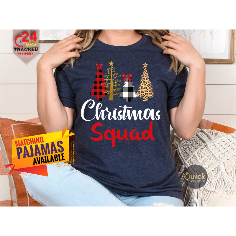Christmas Squad Family Shirt, Ladies Christmas Tree Tshirt, Christmas Light Shirt, Xmas Santa Hat, Christmas Cousin Squad Shirt.jpg