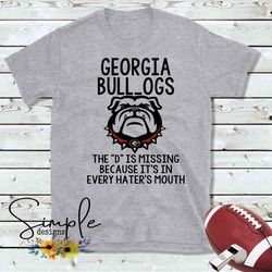 georgia bull_dogs the d is missing t-shirt, sports, raglans