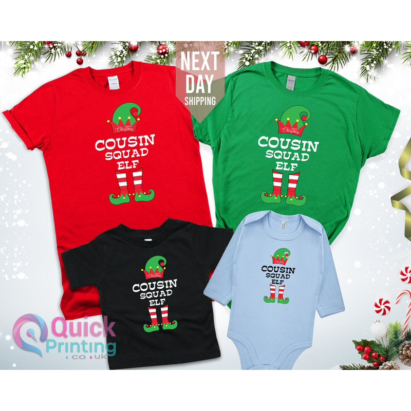 Cousin Squad Shirt, ELF Family Matching Christmas Shirt, Christmas Family Tops, Christmas Matching Shirt, Elf cousins Shirts 2023.jpg
