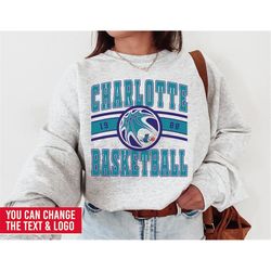 charlotte hornet, vintage charlotte hornet sweatshirt \ t-shirt, hornets sweater, hornets t-shirt, vintage basketball fa
