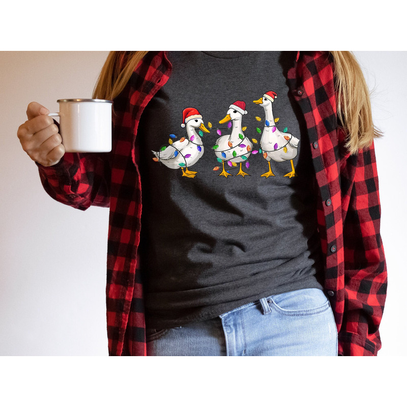 Duck Christmas Shirt, Christmas Goose Shirt, Funny Animals Christmas Sweatshirt, Farm Lover Gift, Duck Lover Gift T-Shirt.jpg