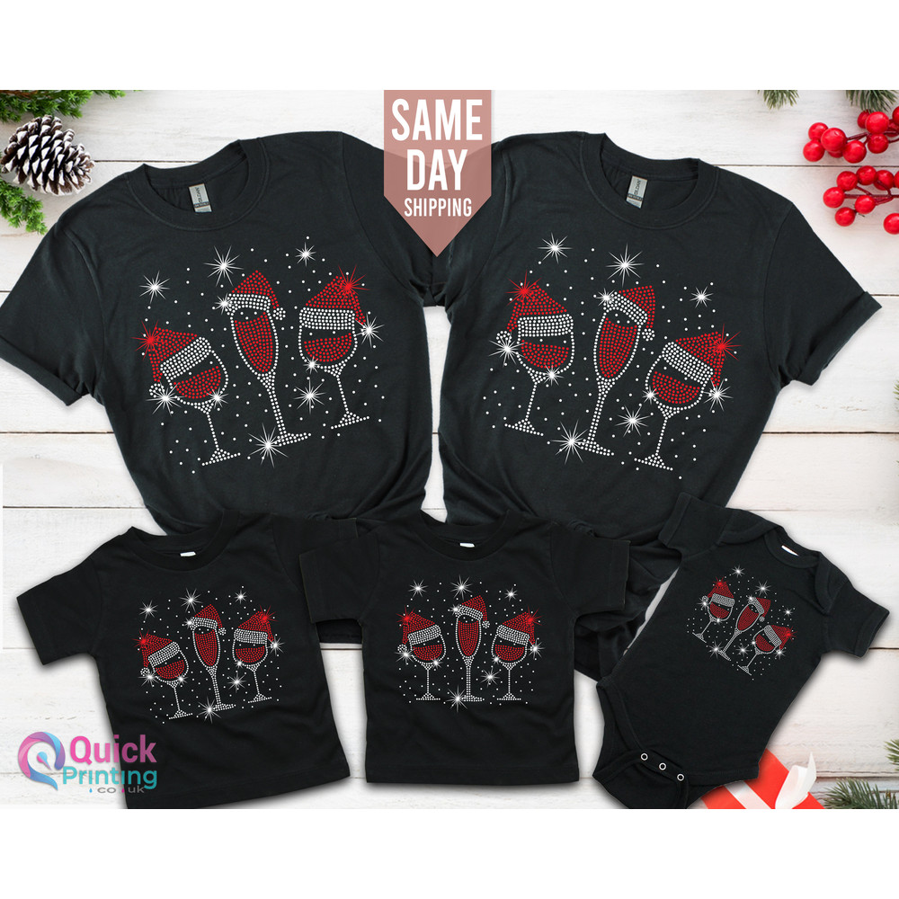 Family Christmas Shirt, Christmas T-Shirts Santa Wine Glass Xmas for Unisex Men Women Tshirt ,Matching Family Christmas Shirts, Kids T shirt.jpg