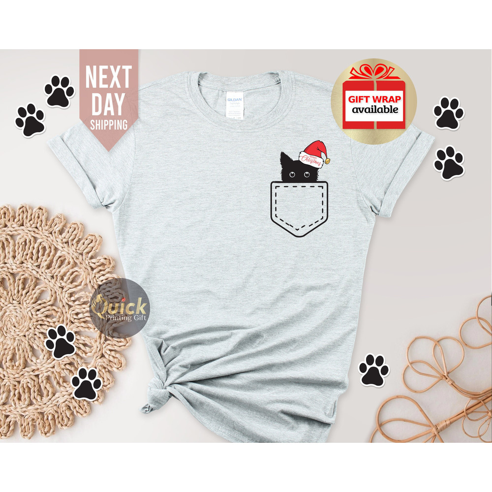 Funny Christmas Cat Shirt, Christmas Tshirt Women Men, Cat Lover Tshirt for Women Men, Cat lover Gift, Funny Christmas Gift for Friends.jpg