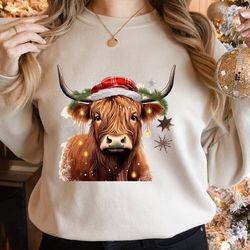 highland cow sweatshirt, highland cow crewneck, western sweatshirt, cute cow shirt, cow crewneck ,cow gift for her,farme