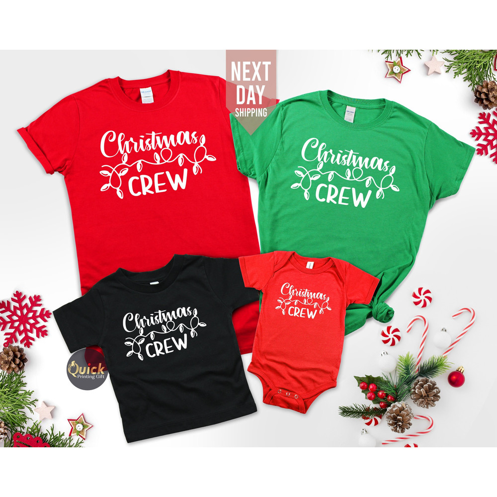 Matching Christmas Crew Tshirt, Family Christmas Shirt for Women Men, Christmas Cousin Squad Shirt, Christmas Gifts for Friend.jpg