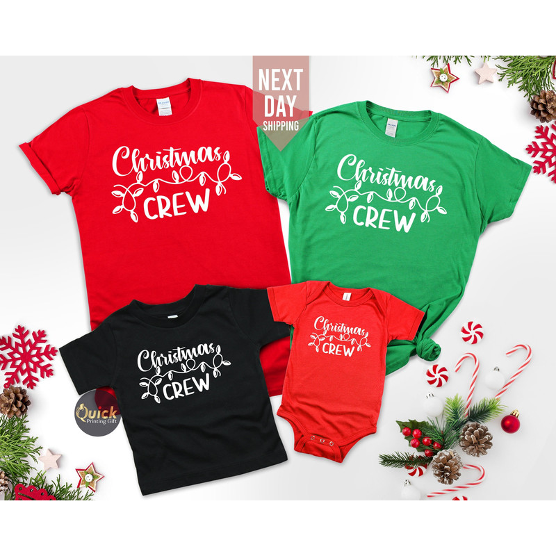Matching Christmas Crew Tshirt, Family Christmas Shirt for Women Men, Christmas Cousin Squad Shirt, Christmas Gifts for Friend.jpg